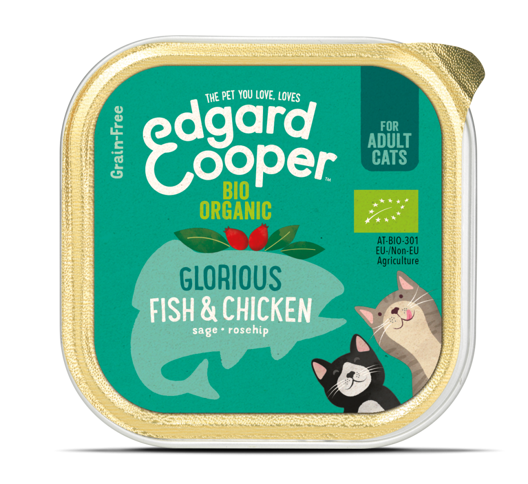 Edgard & Cooper kattenvoer Adult Biokip en vis 85 gr